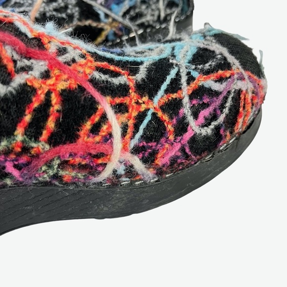 DANSKO Confetti Wool Multi-Colored Clogs Black Scribble Professional Shoes sz 38 - Picture 12 of 16